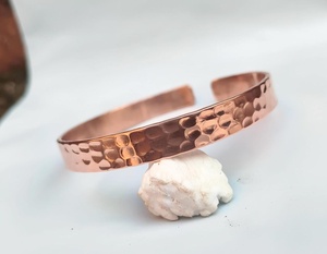Handcrafted Pure Copper Hammered <b>Bracelet</b> for Women Meditation and Spiritual Wellness Traditional <b>Healing</b> Jewelry Bangle Wholesa - Product Image 3