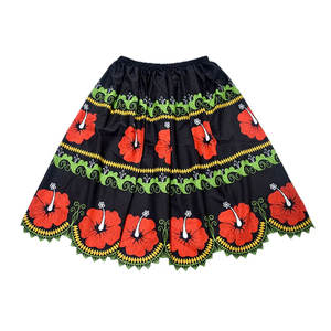 Jupe personnalisée en polyester à imprimé floral pour femme, nouvelle collection, jupe en coton style insulaire, jupe brodée micronésienne - Product Image 6