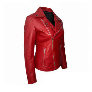 Veste d'hiver élégante en cuir véritable lisse pour femme, idéale pour un style de vie décontracté au quotidien - Product Image 3