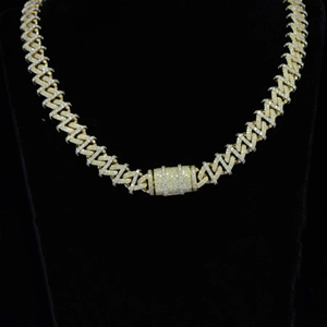 Trending High Quality Customized <b>Iced</b> Jewelz <b>Iced</b> Out 16mm Cuban Link Moissanite <b>Chain</b> 925 Sterling Silver Rose Gold - Product Image 2