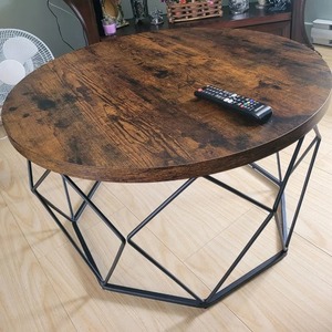 Modern <b>Black</b> Wood Coffee <b>Table</b> With Storage Shelf For Living Room Furniture - Product Image 6