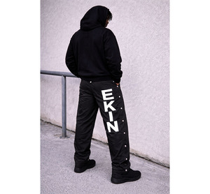 Custom High Quality Men's Streetwear Custom Embroidery Breathable <b>Waterproof</b> Oversized Baggy Wide Leg Loose Nylon Track <b>Pants</b> - Product Image 4