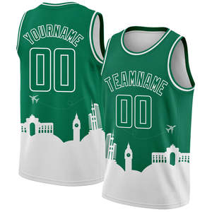 Maillot de basket-ball personnalisé à rayures triangulaires bleu clair rose-noir, édition authentique City - Product Image 4