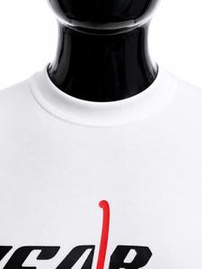 Wearloom Men's White Short Sleeve Casual T-<b>Shirt</b> Front Logo Print Cotton Poplin Summer Breathable Style - Product Image 4