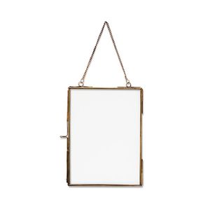 Home Decor Glass & Metal Hanging Photo <b>Frame</b> for <b>Wall</b> Decoration, with 2 Sides Glass Customized Decorative Photo <b>Frames</b> - Product Image 1