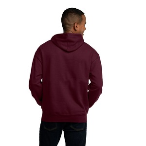 Custom Streetwear Unisex Men's Embossed Hoodie with Back <b>Zip</b> Premium Cotton Blend Breathable 400g Fabric - Product Image 2