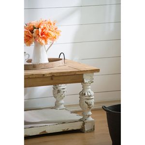 Tavolino da Caffè in Legno Stile Country Francese, Rettangolare 119,4 cm x 70,1 cm x 50,8 cm - Product Image 3