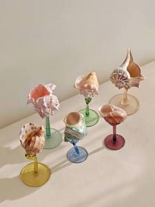 Élégante Décoration de Table Coquillage Iridescent en Verre pour Cocktails, Thème Côtier, Fêtes Estivales, avec Accents Coquillages en Verre, Fabriqué au Vietnam, B2B - Product Image 4