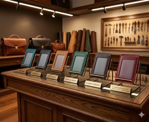 Wriza Genuine Leather Business <b>Card</b> <b>Holder</b> <b>Slim</b> ID Window Credit <b>Card</b> Case Minimalist Custom Design Wallet for Men and Women - Product Image 2