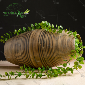 Jarrón de bambú verde ecológico hecho a mano, artesanía de exhibición de mesa minimalista para decoración del hogar y arreglos florales - Product Image 1