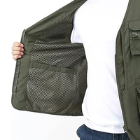 Gilet sans manches cargo multi-poches en toile respirante pour sports d'hiver, style décontracté et tendance