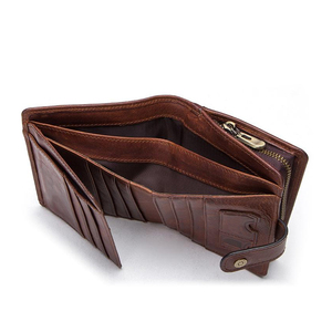 Best Selling Trending Style Custom Design Genuine Leather <b>Wallet</b> High Quality Wholesale <b>Cheap</b> Price Men Leather <b>Wallets</b> - Product Image 2