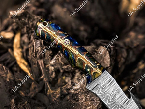 Couteau tactique à lame fixe en acier Damas OEM, pointe tombante, pour camping, chasse et survie, avec manche personnalisé - Product Image 6