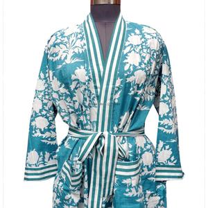 Kimono traditionnel japonais en coton à fleurs pour femme, robe de soirée vintage, costume de cosplay, taille unique, manches longues - Product Image 3