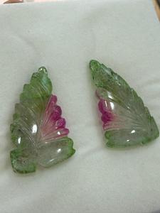Sculptures synthétiques en bio-tourmaline, pierre précieuse tourmaline pastèque - Product Image 2