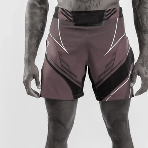 Custom OEM <b>Men</b> Red Black Geometric Print Sublimation MMA Fight Shorts Quick Dry Elastic Waist Grappling Luxury <b>Trunks</b> For Sports - Product Image 5