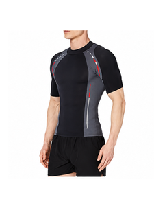 Breathable Short Sleeve Rash Guard Quick Dry <b>Compression</b> Fitness Rash Guard Top Digital Printing Athletic Rash Guard <b>for</b> <b>Men</b> - Product Image 3