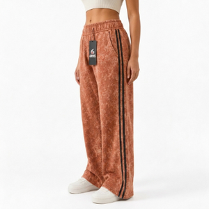 Pantalon de jogging délavé pour femme, en molleton premium, style vintage décontracté, idéal pour la gym, les voyages et la détente - Product Image 1