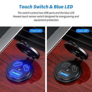 Tomacorriente USB de 108W y 12V con puertos duales QC3.0 PD para coche, barco, motocicleta, RV, yate - Product Image 6