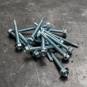 สกรูเจาะยึดหัวหกเหลี่ยมแบบพรีเมียม (เมตริก/นิ้ว) ชุบสังกะสี เกรด 8 สำหรับงานหนัก ทนทานต่อการกัดกร่อน เกลียวหยาบลึก - Product Image 1