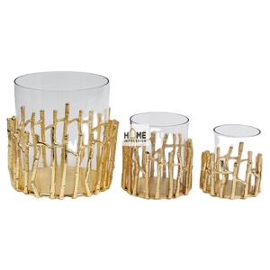 Fancy Modern Metal & Glass Luxury <b>Candle</b> <b>Holder</b> Designer Coral Metal <b>Gold</b> <b>Candle</b> <b>Holders</b> - Product Image 1