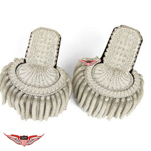 Epaulettes Bordados de Alambre Plateado Magnífico de la Marca KEW, Estilo Vintage Ecológico, Color Personalizable - Product Image 3