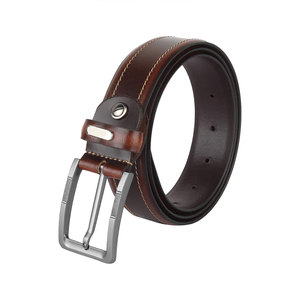 Cinturón de Cuero Genuino Clásico de Fábrica para Hombre, Estilo Vintage, Hebilla de Aleación, en Venta a un Precio Muy Razonable - Product Image 1