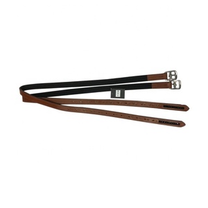 Sangles d'éperon d'équitation avec raccords à boucle en or. - Product Image 6