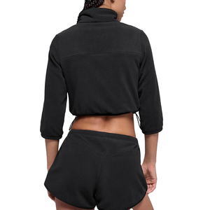 New Women's Polar Fleece Retreat Cropped Jacket Fleece Pullover Jacket High Neck Cropped Outerwear Private <b>Label</b> Custom OEM - Product Image 6