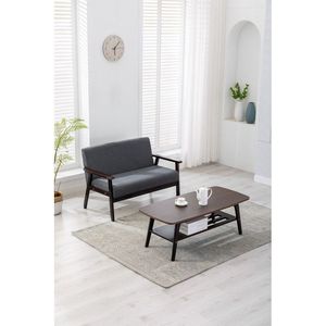 Set da Salotto Bahamas Espresso: Tavolino e Divanetto Combinati - Product Image 1