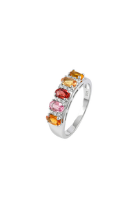 Anillo de Esmeralda y Diamantes en Plata de Ley 92.5 KLSR-11817 - Product Image 5