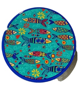 Versa Dessous de verre et napperon en céramique colorés Plateaux de rangement multifonctionnels - Product Image 5