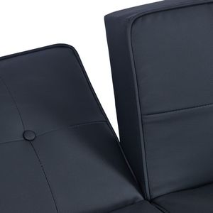 Divano da Soggiorno 2131-BLACK in PU Nero Opaco - Product Image 3