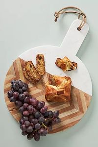 Wood <b>board</b> white marble tray appetiser serving <b>board</b> modern tableware decorative serving tray artisan serving <b>board</b> contemporary - Product Image 5