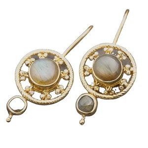 Piedra preciosa labradorita Moda Hermosos diseños para mujeres Pendientes de joyería fina para niñas y mujeres - Product Image 1