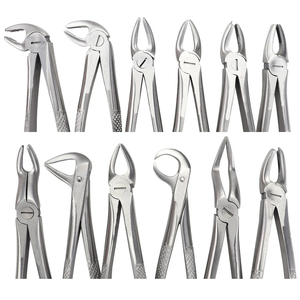 Ensemble de forceps d'extraction dentaire 10 pièces en acier inoxydable, instruments chirurgicaux orthodontiques manuels, classe I, argent - Product Image 5