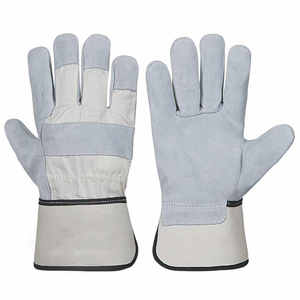 Gants de travail robustes pour la construction en extérieur, gants de sécurité en cuir de qualité supérieure pour le soudage, gants de travail canadiens en promotion - Product Image 1