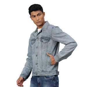 Chaquetas Vaqueras de Moda para Hombre, Últimos Modelos en Venta, Chaqueta Vaquera Personalizada de Manga Larga para Hombre - Product Image 4