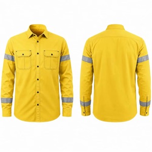 เสื้อเชิ้ตผู้ชายผ้าฝ้าย 100% ลดราคาพิเศษ ดีไซน์ใหม่ แขนยาว สะท้อนแสง ปลอดภัย เหมาะสำหรับงานเชื่อม - Product Image 5