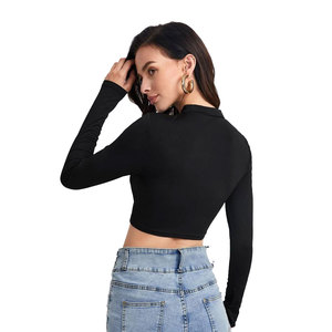 Top Corto para Mujer, Estilo Urbano Moderno, Estética Vintage, Material Transpirable y Fresco, Acabado Fino, Gran Venta - Product Image 5