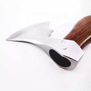 Hacha Vikinga Hecha a Mano de Acero al Carbono, Forjada a Mano, con Filo Afilado, Mango de Madera Duradero, Estilo Tradicional, para Campismo al Aire Libre - Product Image 3