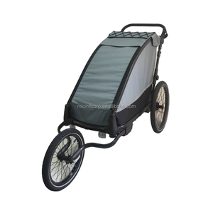 Grand chien en alliage d'aluminium Poussette pour animaux de compagnie Remorque de vélo Suspension indépendante Léger Facile à plier-Compagnon parfait pour l'extérieur - Product Image 4