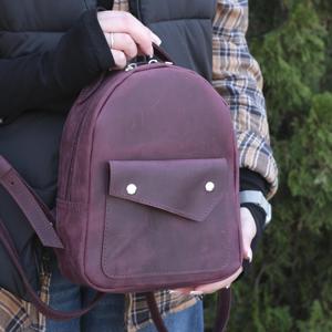 OEM Factory Genuine Leather Mini Backpack Women Custom <b>Small</b> Cowhide Rucksack Luxury Ladies Daypack <b>Bag</b> LSBP-0123 - Product Image 1