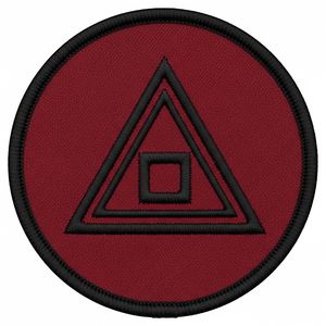 Parche Bordado Táctico Negro de Regalia Masónica, Insignia de Estrella de 6 Puntas Triangular, Símbolo de Hierro de la Francmasonería para Uniformes y Vestimenta de Logia - Product Image 4