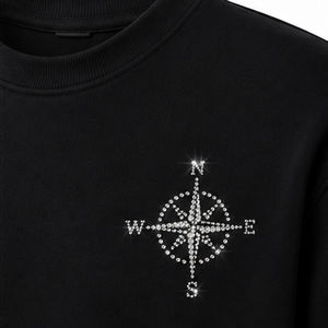 Sudadera Personalizada con Pedrería, Algodón Premium, Cuello Redondo, Estilo Urbano, Unisex, Ecológica, con Cristales Brillantes - Product Image 2