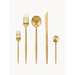 Collection de couverts en acier inoxydable, finition miroir brillante, passe au lave-vaisselle, couteau, fourchette, cuillère, couverts pour mariage, dîner, hôtel - Product Image 3
