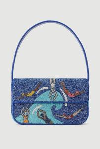 Designer Handcrafted Indian Black <b>Embroidered</b> Embellished With Pearl Beaded Drawstring Purse Potli <b>Bag</b> <b>Clutch</b> Handbags for Gifts - Product Image 6