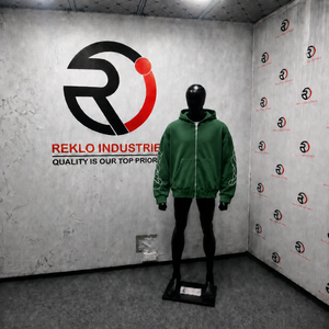 Sudadera con capucha verde con cremallera, color esmeralda, pino, verde olivo, bosque, caza, botella, jade, extragrande, holgada, relajada, para catálogo de comercio electrónico, boutique, venta minorista - Product Image 3