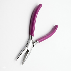 Pince plate professionnelle en acier inoxydable, mini-outils de précision pour la fabrication de bijoux, poignée antidérapante violette, fil - Product Image 3