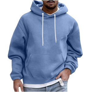 Sudaderas Ligeras de Forro Polar para Hombre, Estilo Urbano |   Corte Regular con Frente Sólido |   Tela Transpirable Antiarrugas |   Ropa Casual para el Día a Día - Product Image 5